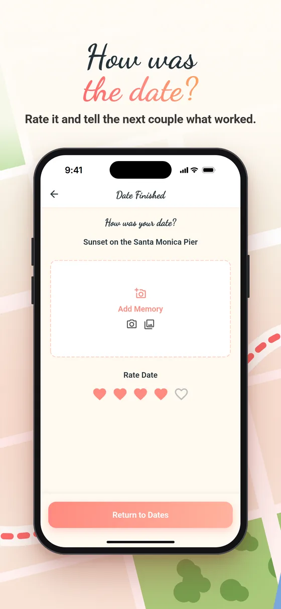 How was the date? Rate it and tell the next couple what worked.